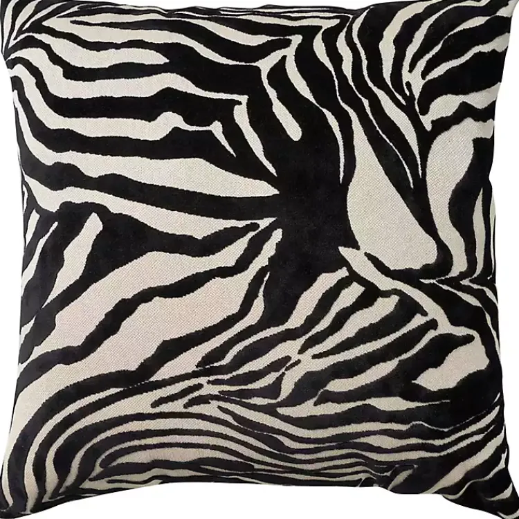 Pillows>Kirklands Home Black Zebra Jacquard Pillow