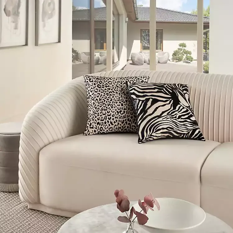 Pillows>Kirklands Home Black Zebra Jacquard Pillow