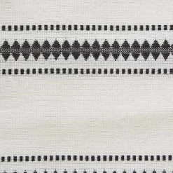 Kirklands Home Zig Zag Dobby Stripe Table Runner, 72 in. Black Clearance