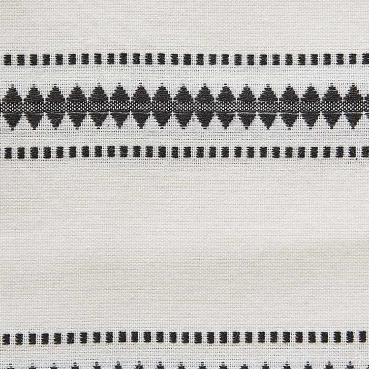 Kirklands Home Zig Zag Dobby Stripe Table Runner, 72 in. Black Clearance
