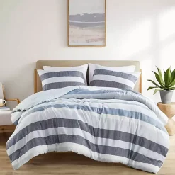 Kirklands Home Blake Blue Stripe 3-pc. Full/Queen Comforter Set Discount