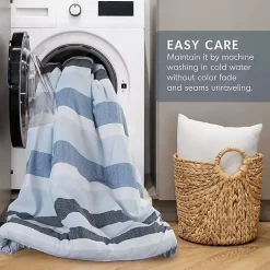 Kirklands Home Blake Blue Stripe 3-pc. Full/Queen Comforter Set Discount