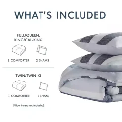 Kirklands Home Blake Blue Stripe 3-pc. King Comforter Set Hot