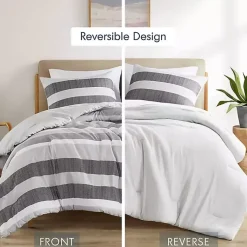 Kirklands Home Blake Gray Stripe 3-pc. Full/Queen Comforter Set Best