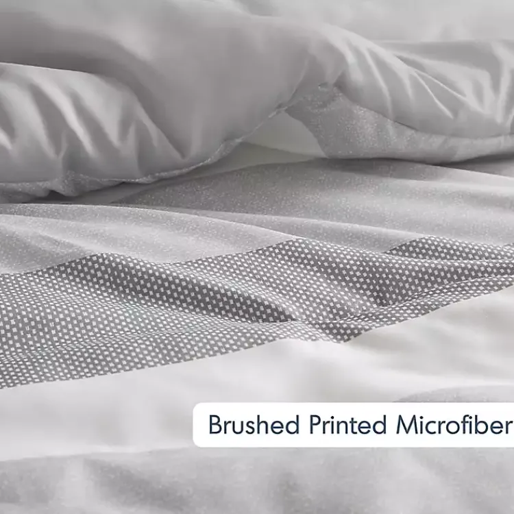 Kirklands Home Blake Gray Stripe 3-pc. Full/Queen Comforter Set Best