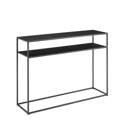 Kirklands Home Blake Simple Metal Console Table Black Best