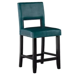 Kirklands Home Blakely Seat Counter Stool with Black Base Blue Online