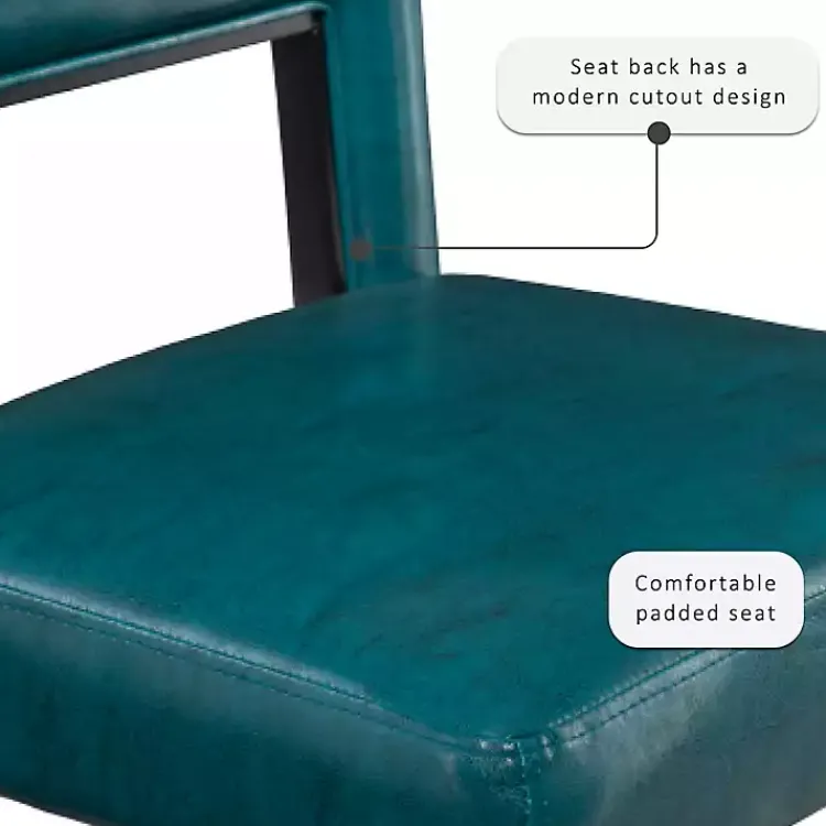Kirklands Home Blakely Seat Counter Stool with Black Base Blue Online