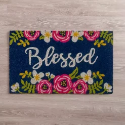Kirklands Home Blessed Floral Doormat