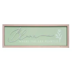 Kirklands Home Bloom Where You Are Planted Wall Plaque Green Outlet