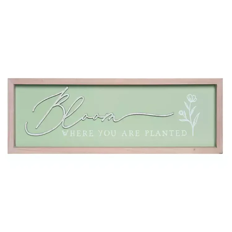 Kirklands Home Bloom Where You Are Planted Wall Plaque Green Outlet