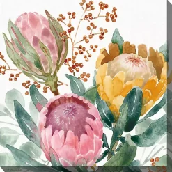 Kirklands Home Blooming Protea Floral Outdoor Canvas Art Print New