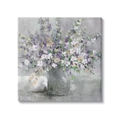 Kirklands Home Blossoming Aster Bouquet Canvas Print, 24x24 in. Gray Discount