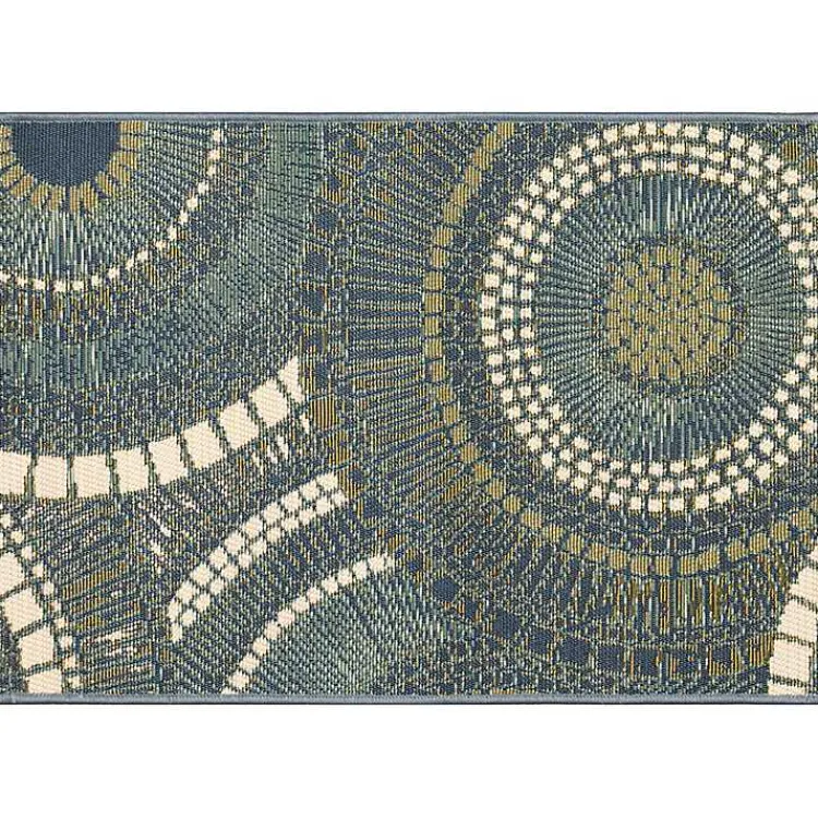Kirklands Home Blue & Green Circles Indoor/Outdoor Rug, 2x3 Sale