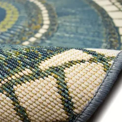 Kirklands Home Blue & Green Circles Indoor/Outdoor Rug, 2x3 Sale