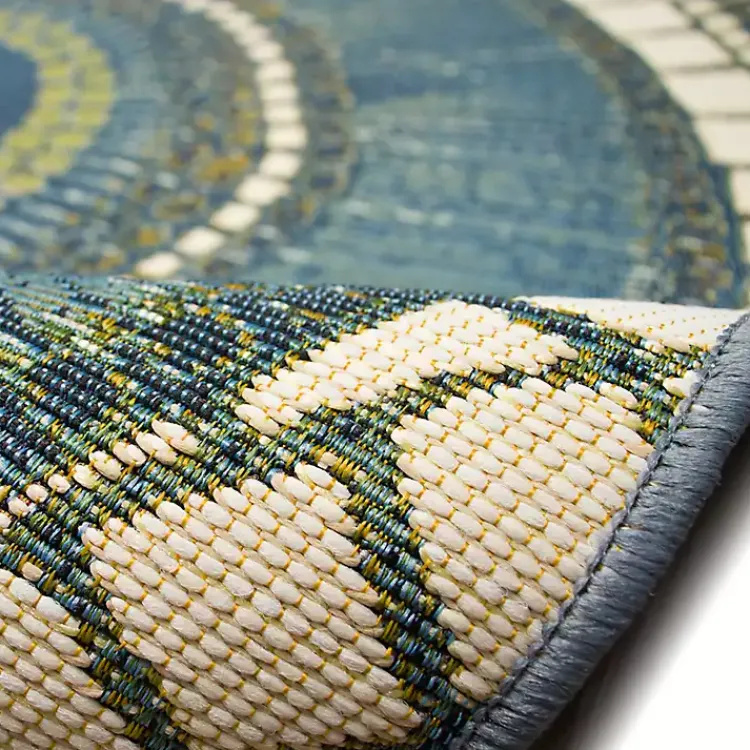 Kirklands Home Blue & Green Circles Indoor/Outdoor Rug, 2x3 Sale