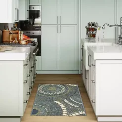 Kirklands Home Blue & Green Circles Indoor/Outdoor Rug, 2x3 Sale