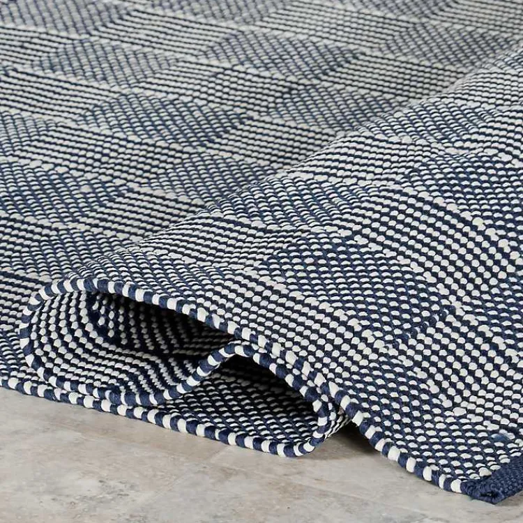 Kirklands Home Blue & Ivory Checkered Indoor/Outdoor Rug, 4x6 Discount