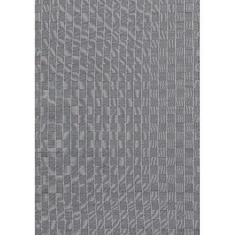 Kirklands Home Blue & Ivory Checkered Indoor/Outdoor Rug, 8x10 New