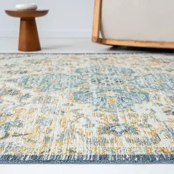 Kirklands Home Blue & Orange Medallion Reversible Area Rug, 8x10 Sale