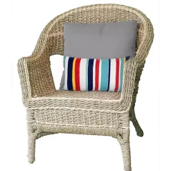 Kirklands Home Blue & Red Lamontage Stripe Outdoor Throw Pillow Sale