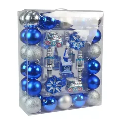 Christmas Ornaments>Kirklands Home Blue & Silver Mix 50-pc. Christmas Ornament Set