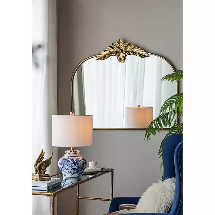 Kirklands Home Blue & Floral Ceramic Table Lamp White Outlet