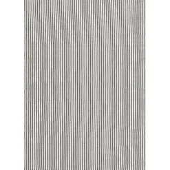 Kirklands Home Blue & White Pinstripe Indoor/Outdoor Rug, 5x8 New
