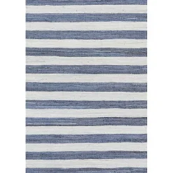 Kirklands Home Blue & White Striped Indoor/Outdoor Rug, 5x8 Sale