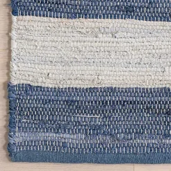 Kirklands Home Blue & White Striped Indoor/Outdoor Rug, 5x8 Sale