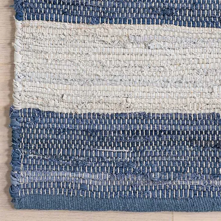 Kirklands Home Blue & White Striped Indoor/Outdoor Runner, 3x8 Best