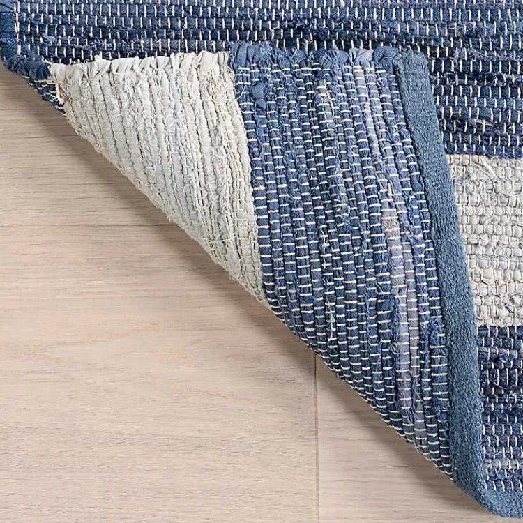 Kirklands Home Blue & White Striped Indoor/Outdoor Runner, 3x8 Best