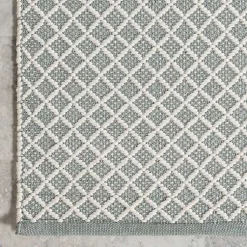 Kirklands Home Blue & White Trellis Indoor/Outdoor Rug, 5x8 Best