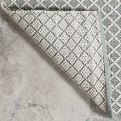 Kirklands Home Blue & White Trellis Indoor/Outdoor Rug, 5x8 Best