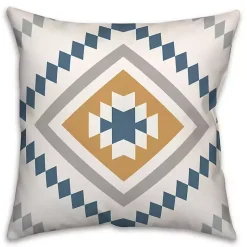 Pillows>Kirklands Home Blue & Yellow Southwest Indoor/Outdoor Pillow