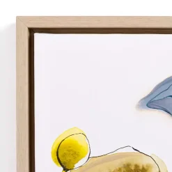 Kirklands Home Blue & Yellow Stems Framed Canvas Prints, Set of 3 Sale