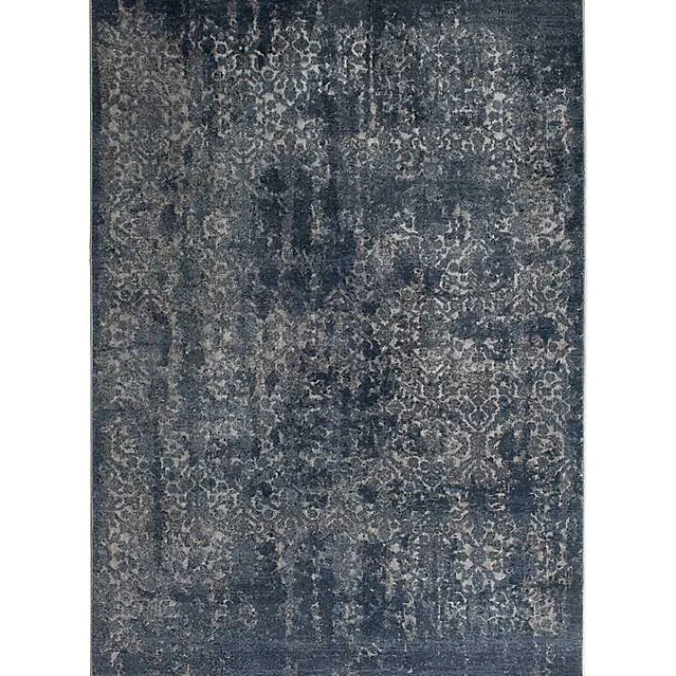 Kirklands Home Abstract Area Rug, 5x7 Blue New