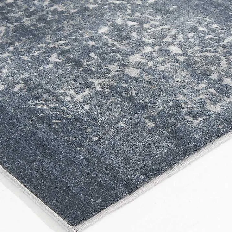 Kirklands Home Abstract Area Rug, 5x7 Blue New