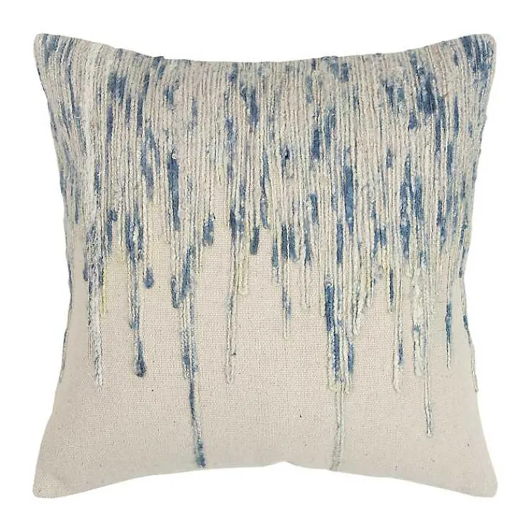 Pillows>Kirklands Home Abstract Dripping Pillow Blue