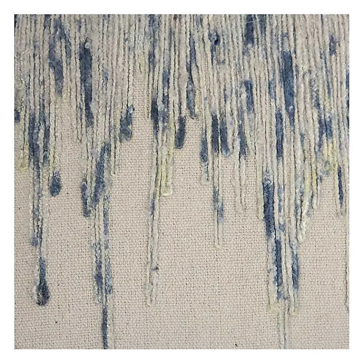 Pillows>Kirklands Home Abstract Dripping Pillow Blue