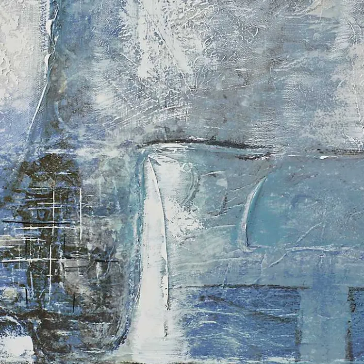 Kirklands Home Blue Abstract Framed Canvas Art Print Outlet
