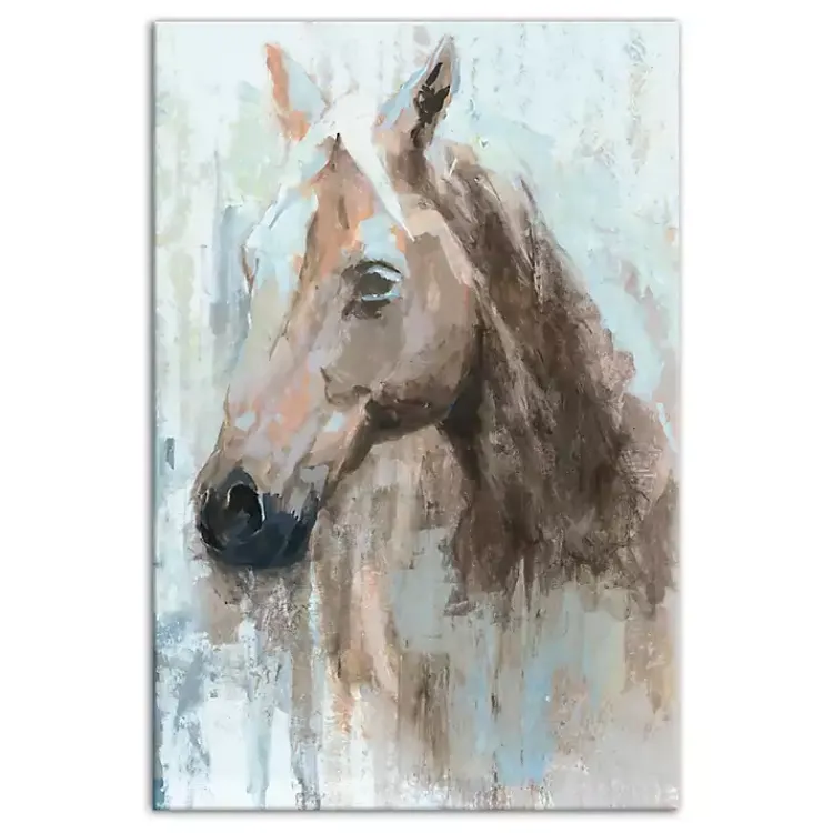 Kirklands Home Abstract Horse Canvas Art Print Blue Outlet
