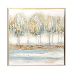 Kirklands Home Blue Abstract Trees Framed Canvas Art Print Best