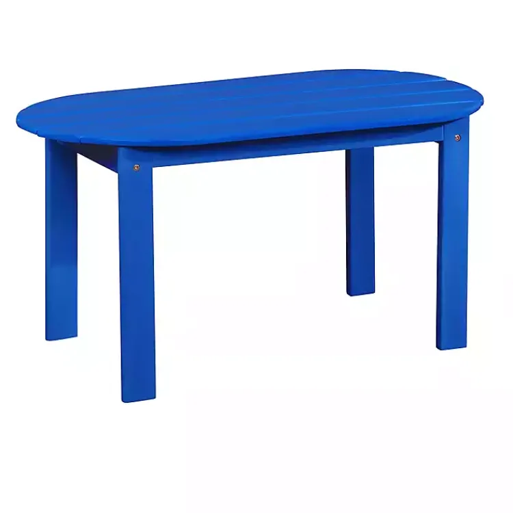 Kirklands Home Acacia Wood Outdoor Adirondack Table Blue Online