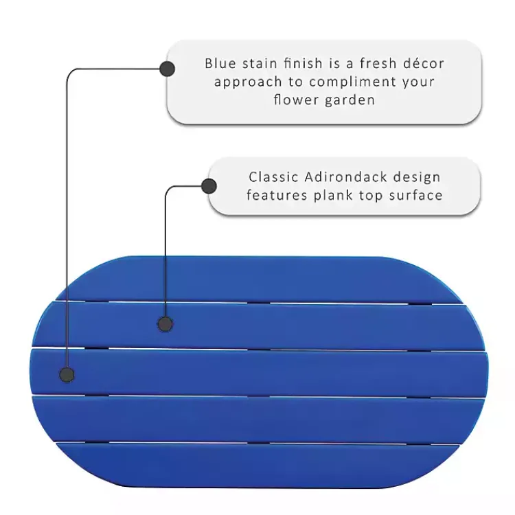 Kirklands Home Acacia Wood Outdoor Adirondack Table Blue Online