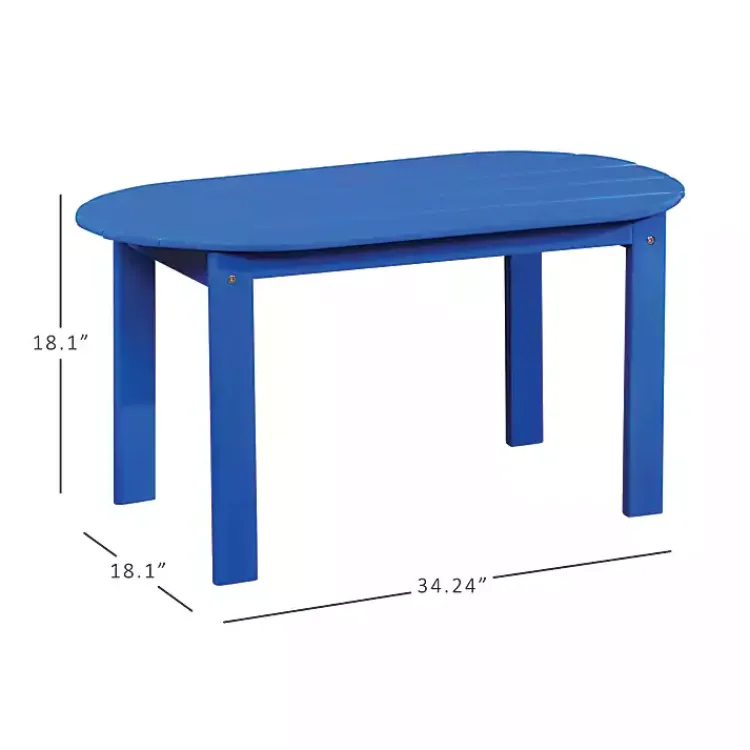 Kirklands Home Acacia Wood Outdoor Adirondack Table Blue Online