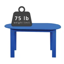 Kirklands Home Acacia Wood Outdoor Adirondack Table Blue Online