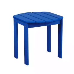 Kirklands Home Acacia Wood Outdoor Adirondack End Table Blue Best