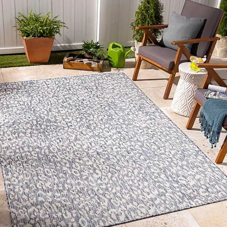 Kirklands Home Blue Amur Outdoor Rug, 5x7 Sale