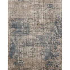 Kirklands Home Blue and Beige Tally Textured Area Rug, 7x9 Outlet